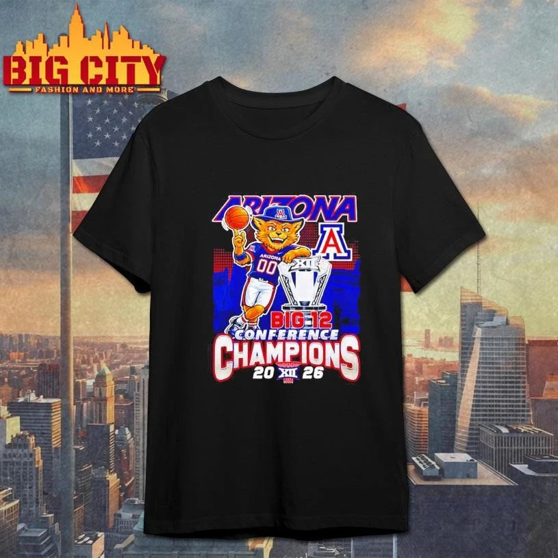 Arizona Wildcats’ 2026 Big 12 Tournament Champions mascot trophy Shirt