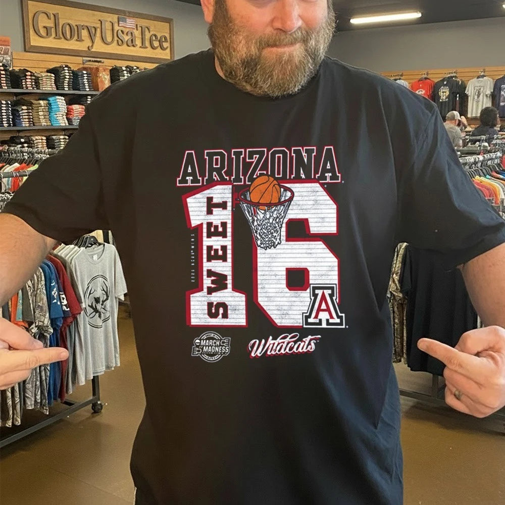 Arizona Wildcats 2026 NCAA March Madness Sweet 16 Bound Men’s Basketball Championship Shirt