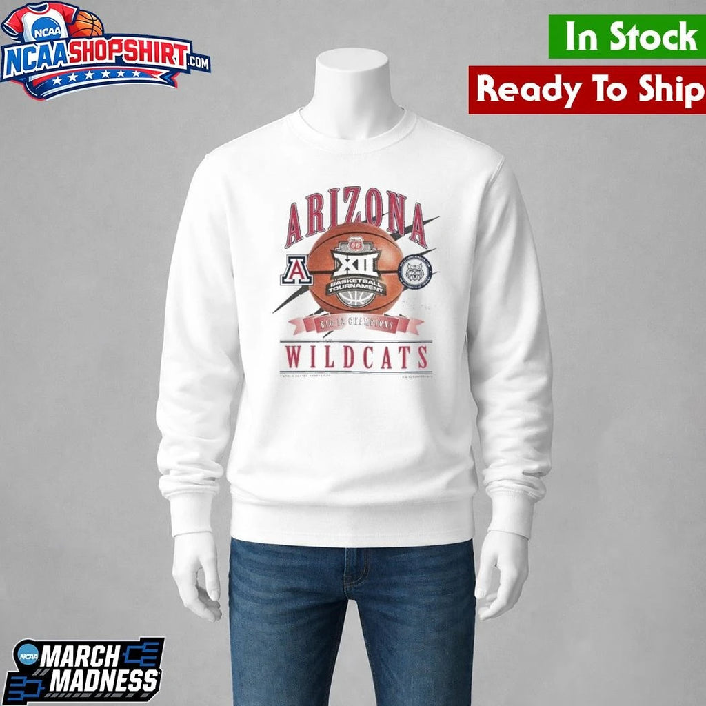 Arizona Wildcats Big 12 Men’s Basketball Tournament Championship 2026 Locker Room Trophy Shirt