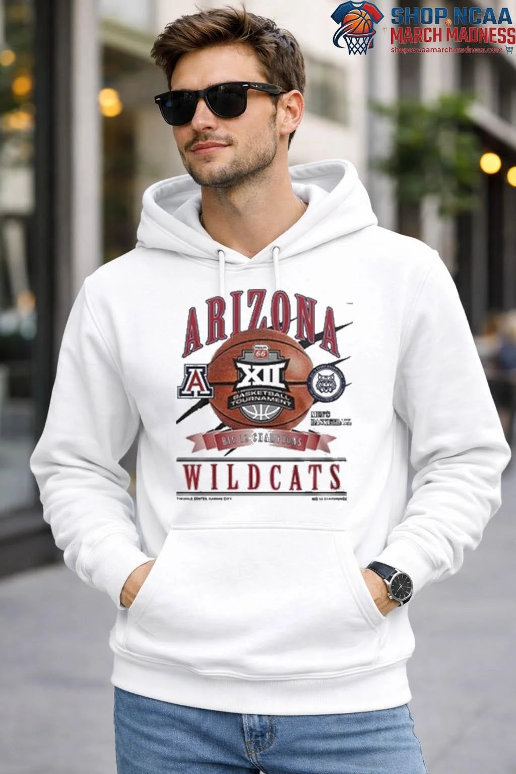 Arizona Wildcats Big 12 Men’s Basketball Tournament Championship 2026 Locker Room Trophy T-Shirt