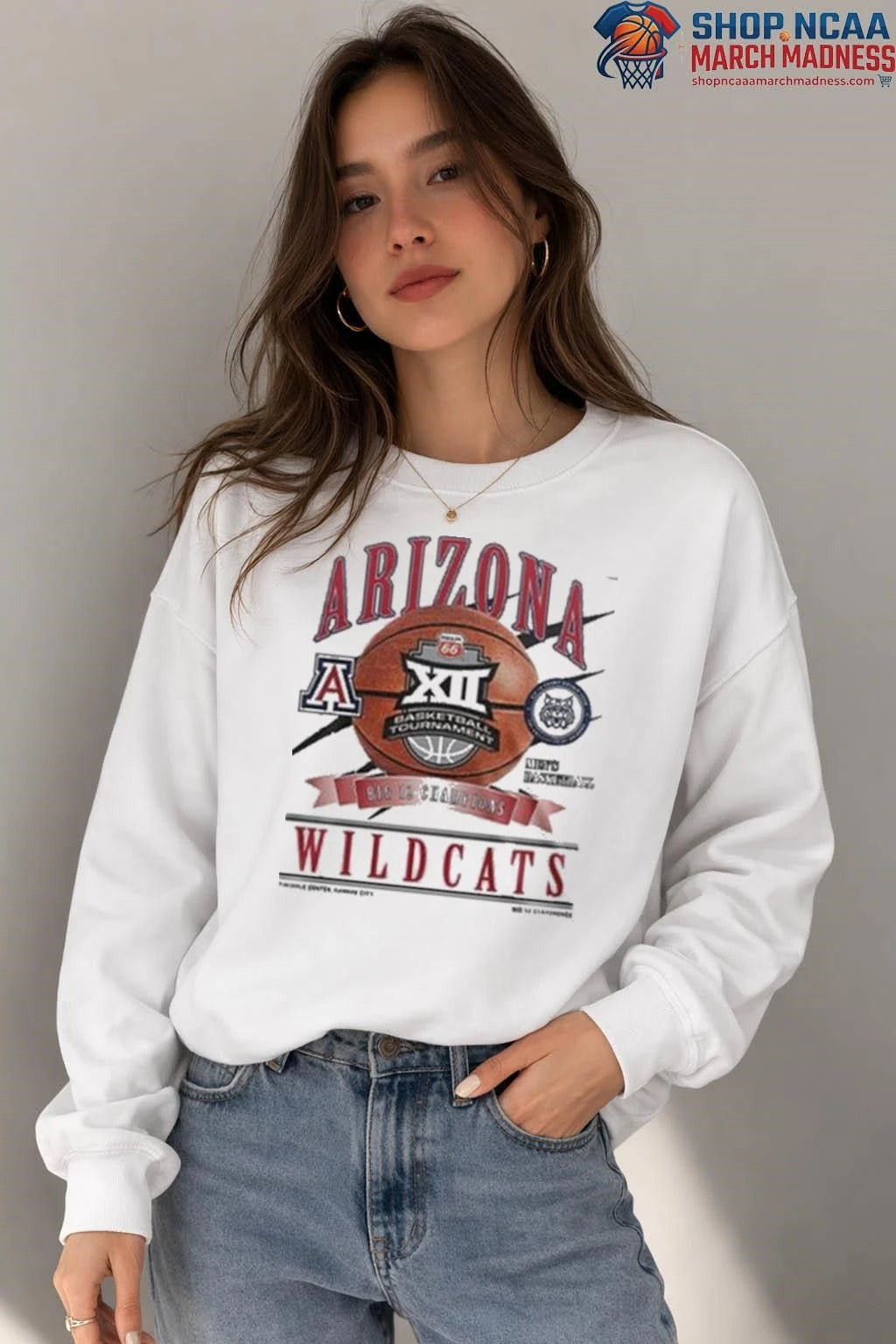 Arizona Wildcats Big 12 Men’s Basketball Tournament Championship 2026 Locker Room Trophy T-Shirt