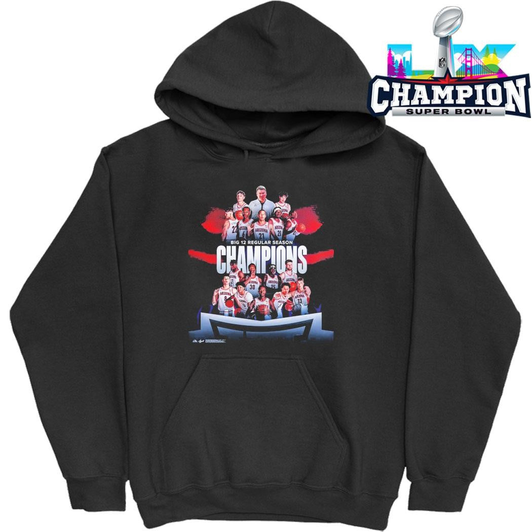 Arizona Wildcats Men’s Basketball 2026 Big 12 Conference Regular Season Champions Shirt
