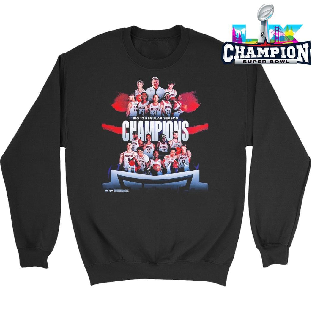 Arizona Wildcats Men’s Basketball 2026 Big 12 Conference Regular Season Champions Shirt