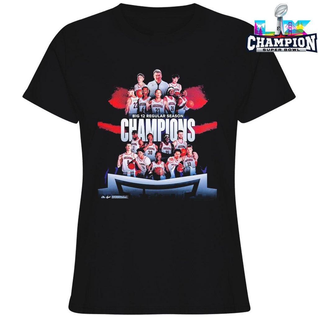Arizona Wildcats Men’s Basketball 2026 Big 12 Conference Regular Season Champions Shirt