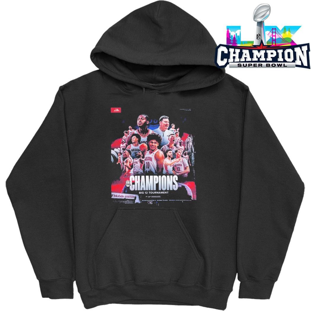 Arizona Wildcats Men’s Basketball 2026 Big 12 Tournament Champions Shirt