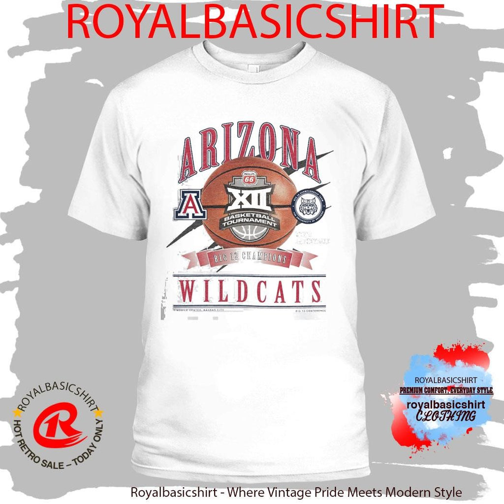 Arizona Wildcats Men’s Basketball Philips 66 2026 Big 12 Tournament Champions New Era Locker Room T-Shirt