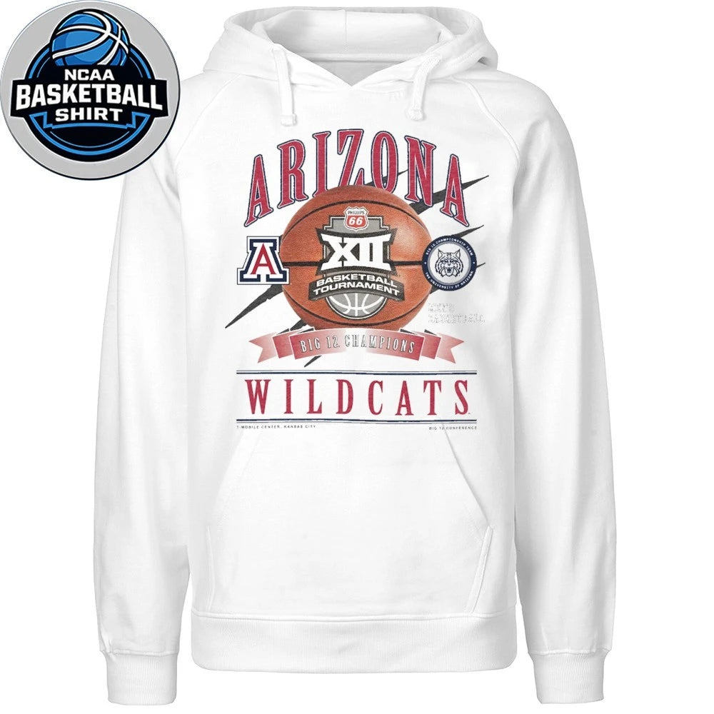 Arizona Wildcats New Era 2026 Big 12 Men’s Basketball Tournament Champions Locker Room Shirt