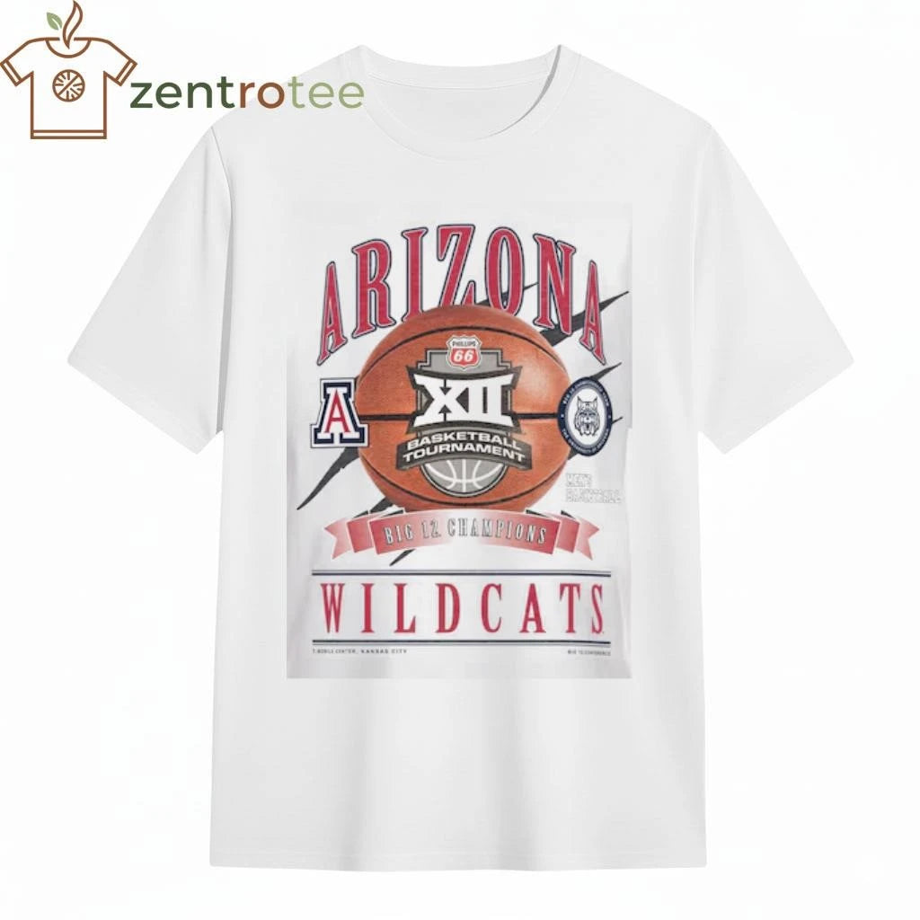 Arizona Wildcats New Era 2026 Big 12 Men’s Basketball Tournament Champions Locker Room tee