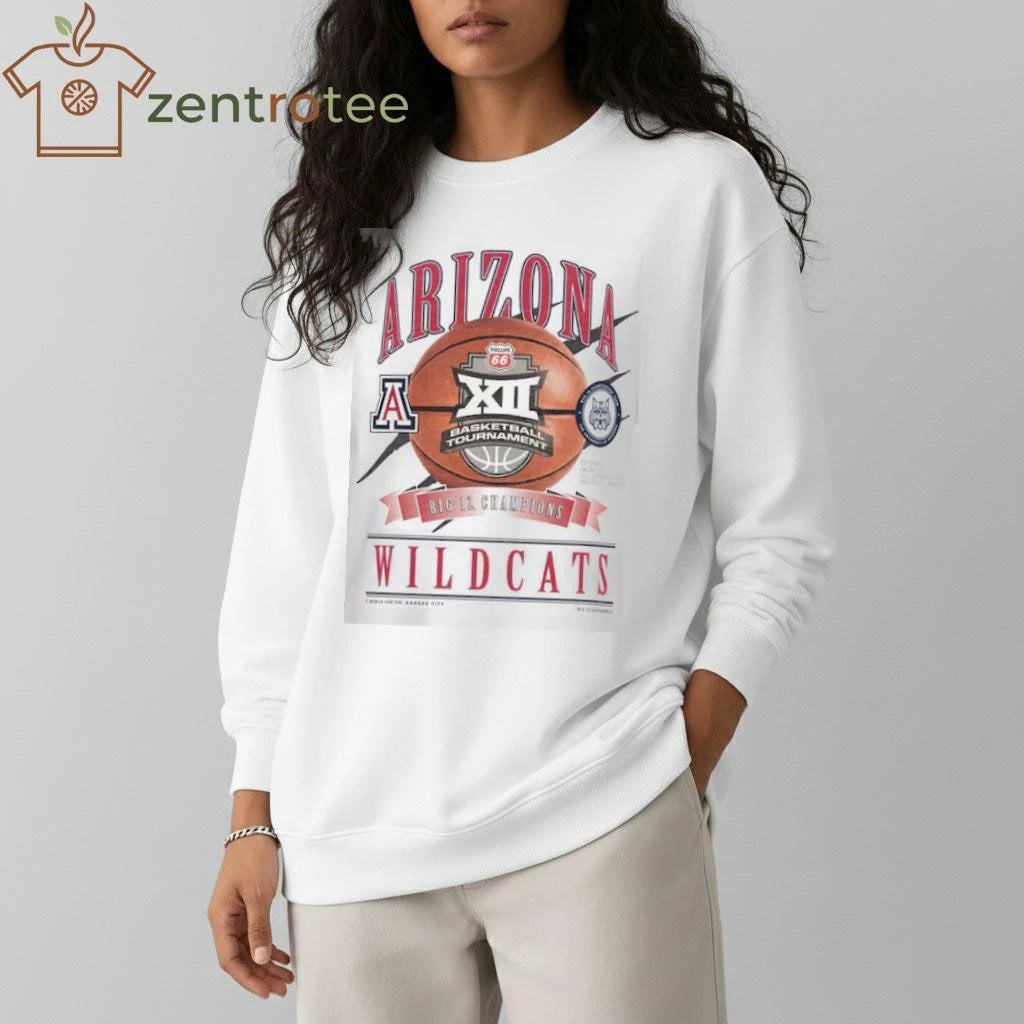 Arizona Wildcats New Era 2026 Big 12 Men’s Basketball Tournament Champions Locker Room tee