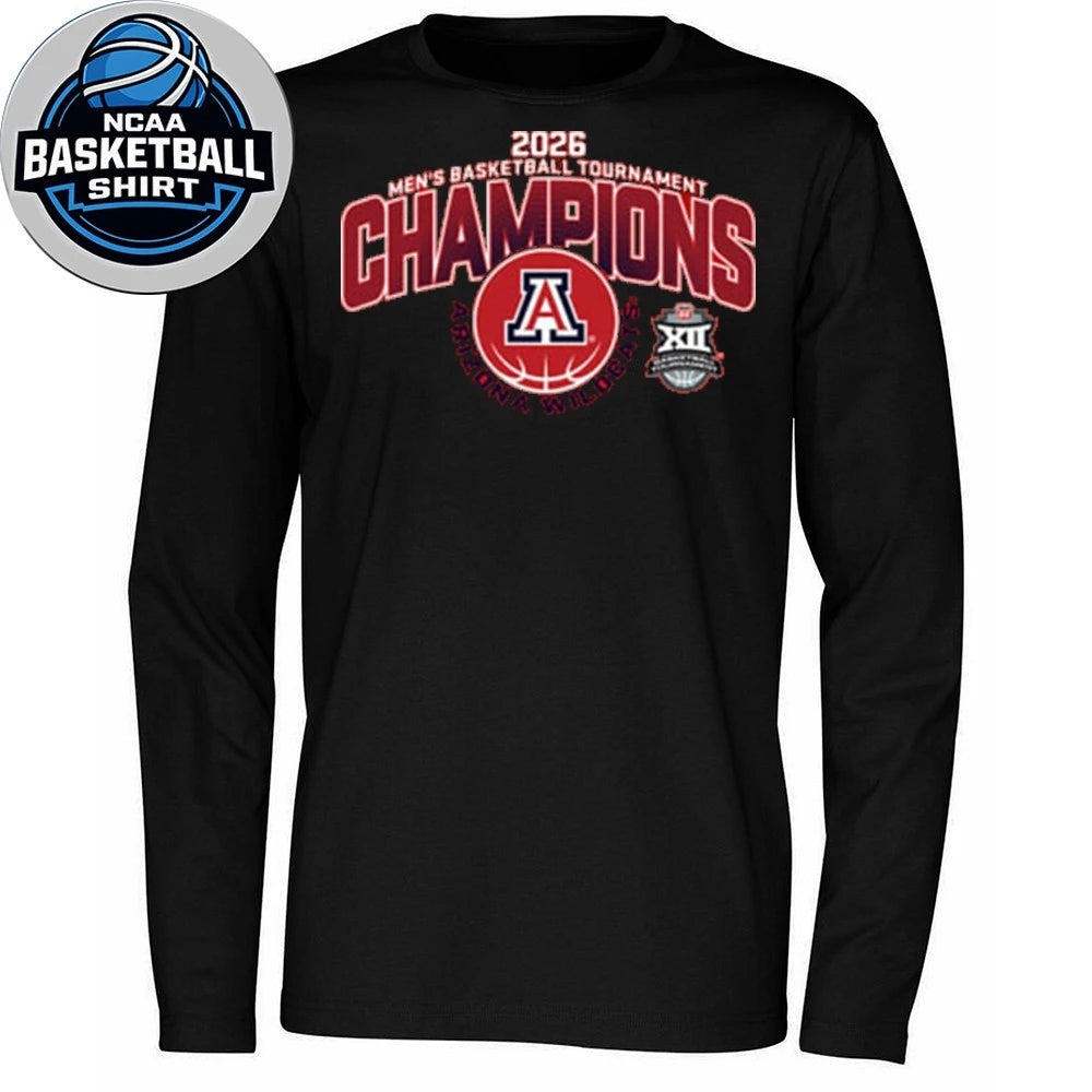 Arizona Wildcats Red Blue 84 2026 Big 12 Men’s Basketball Conference Tournament Champions Shirt