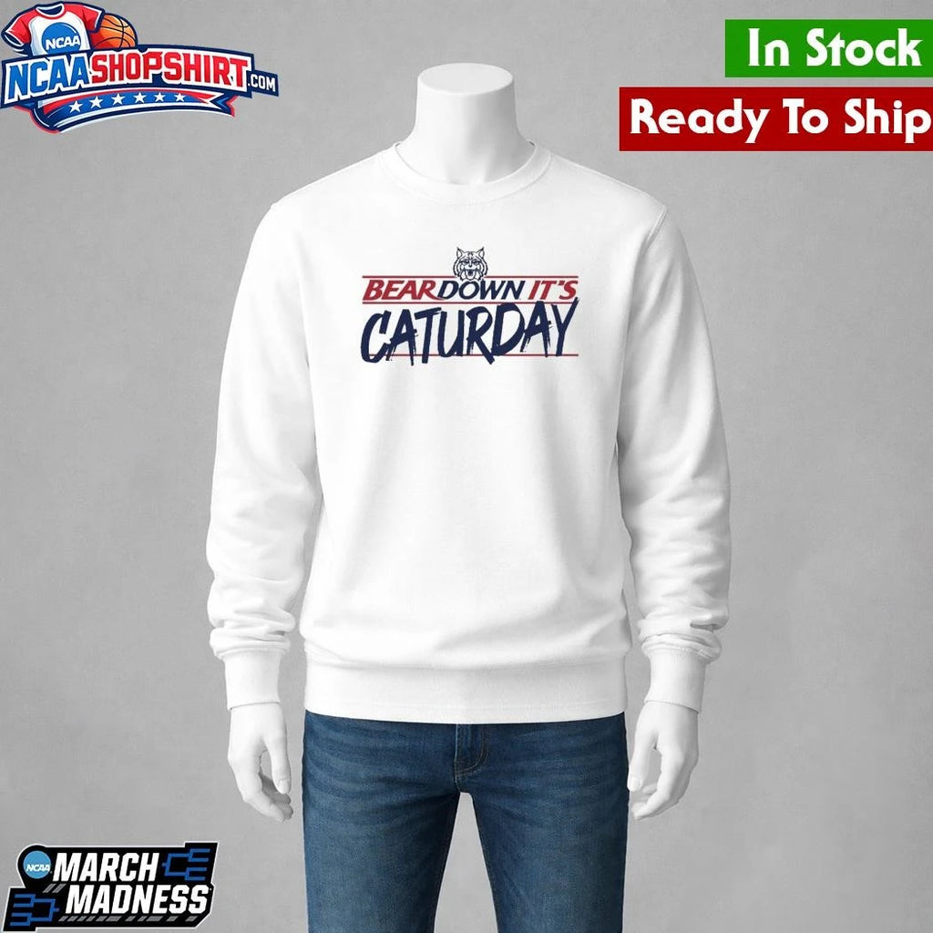 Arizona Wildcats White Go To Caturday Shirt