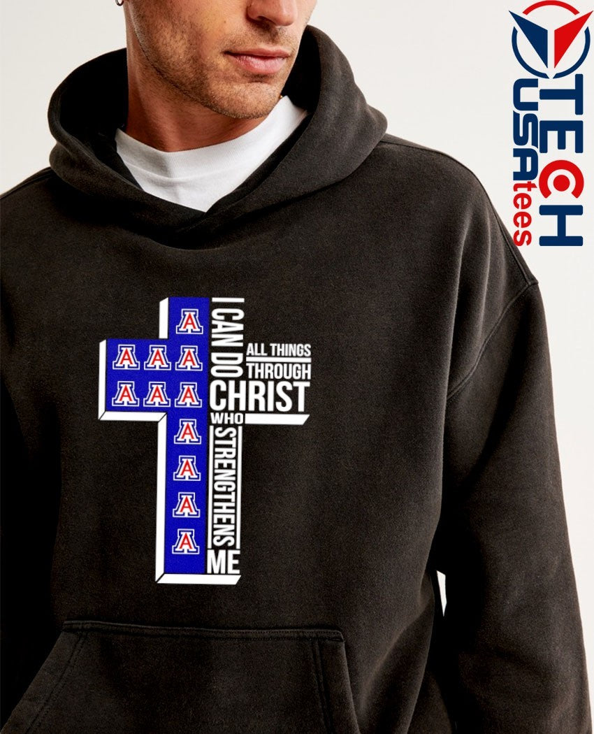 Arizona Wildcats Women’s Basketball cross I can do all things through christ who strengthens me shirt