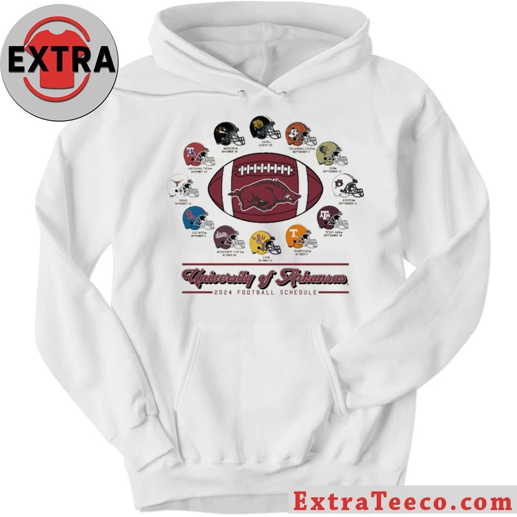 Arkansas 2024 Helmet Football Schedule Shirt