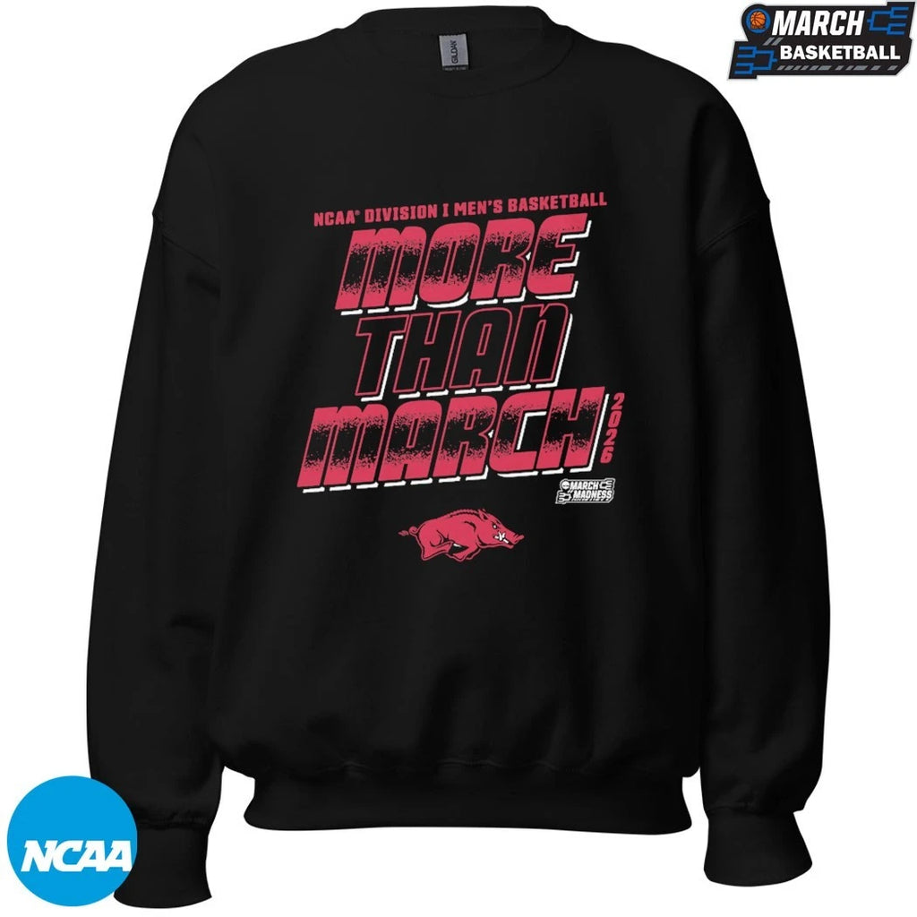 Arkansas  More Than March NCAA Division Men’s Basketball March Madness 2026 T-shirts
