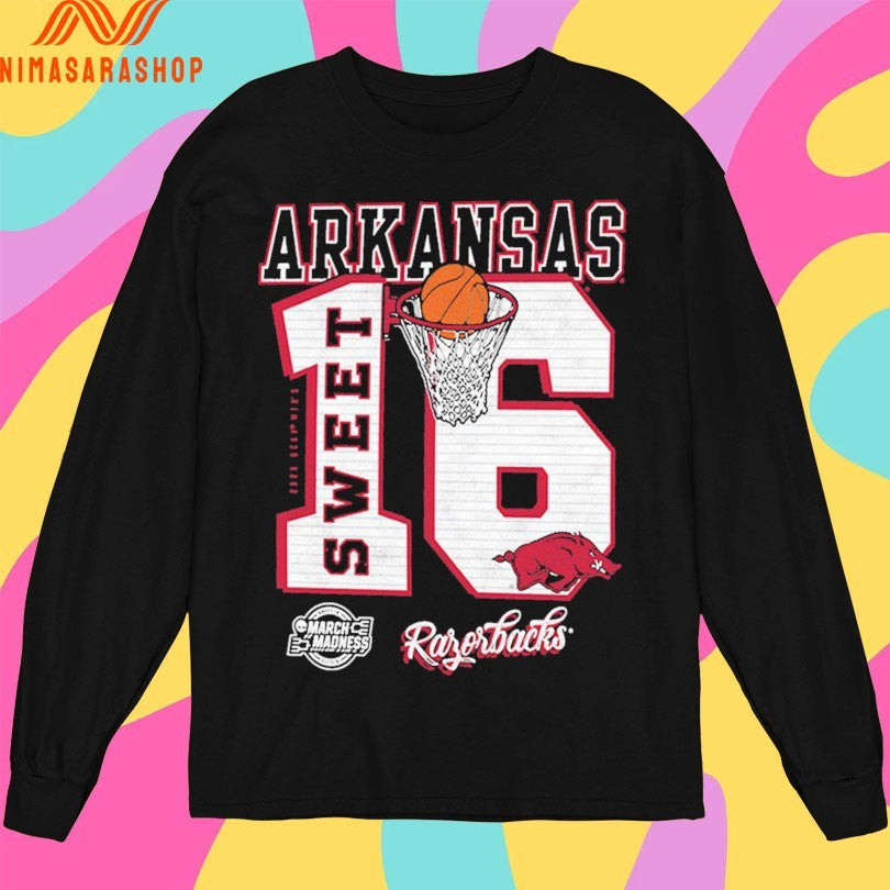 Arkansas Razorbacks 2026 Ncaa March Madness Sweet 16 Shirts