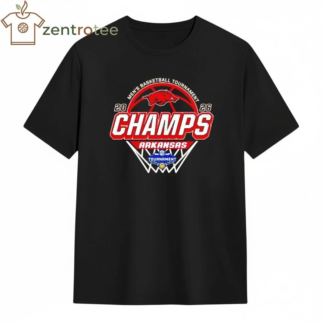 Arkansas Razorbacks 2026 SEC Men’s Basketball Tournament Champions Locker Room tee