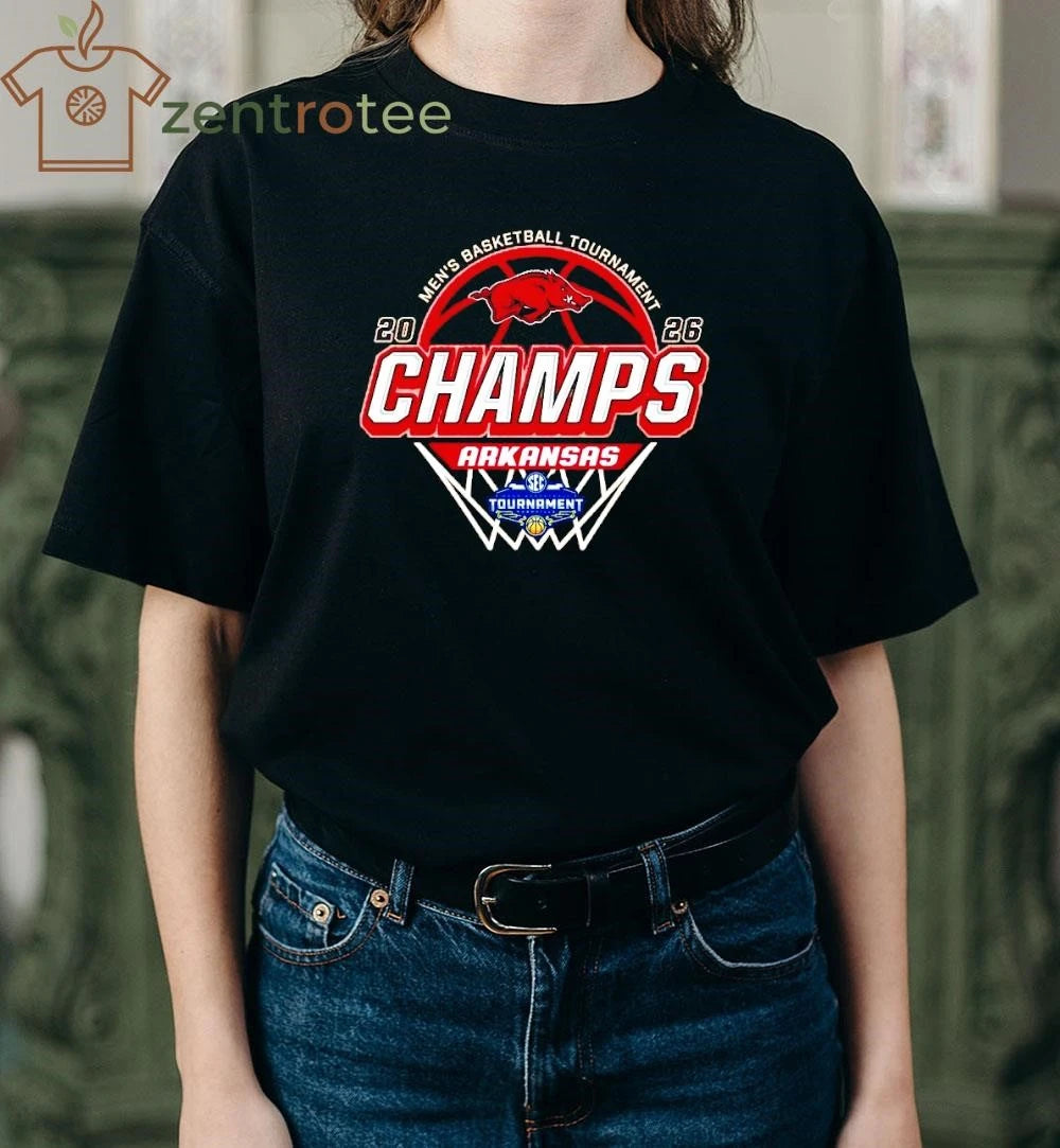 Arkansas Razorbacks 2026 SEC Men’s Basketball Tournament Champions Locker Room tee