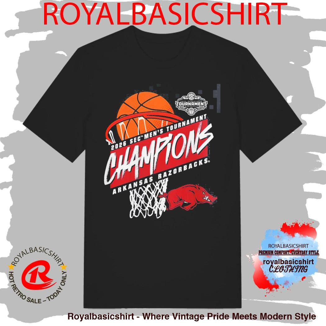 Arkansas Razorbacks 2026 SEC Men’s Basketball Tournament Champions T-Shirt