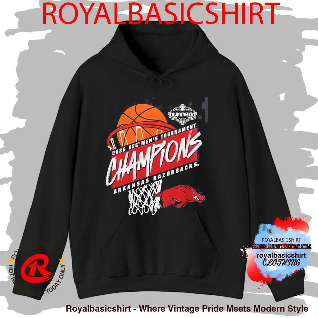 Arkansas Razorbacks 2026 SEC Men’s Basketball Tournament Champions T-Shirt