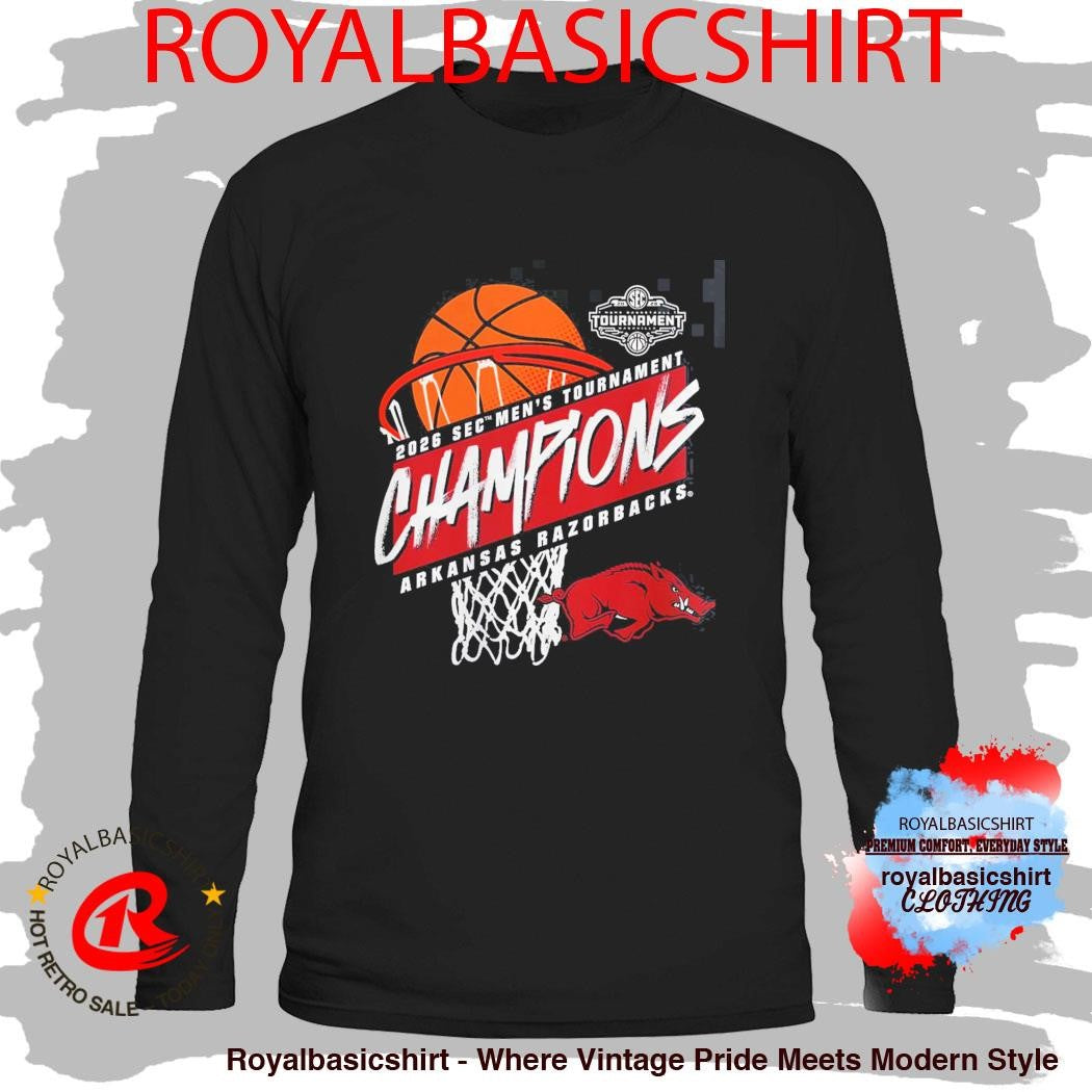 Arkansas Razorbacks 2026 SEC Men’s Basketball Tournament Champions T-Shirt