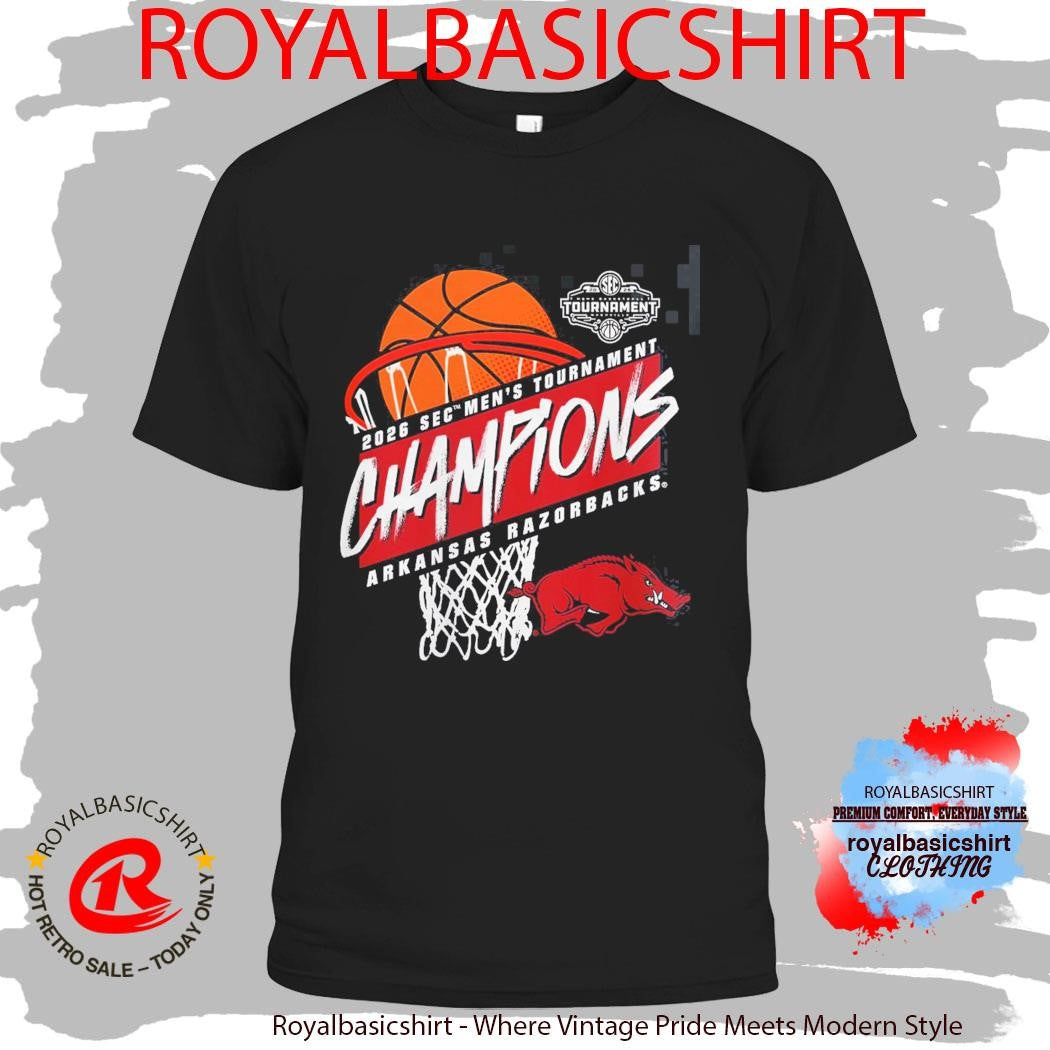 Arkansas Razorbacks 2026 SEC Men’s Basketball Tournament Champions T-Shirt