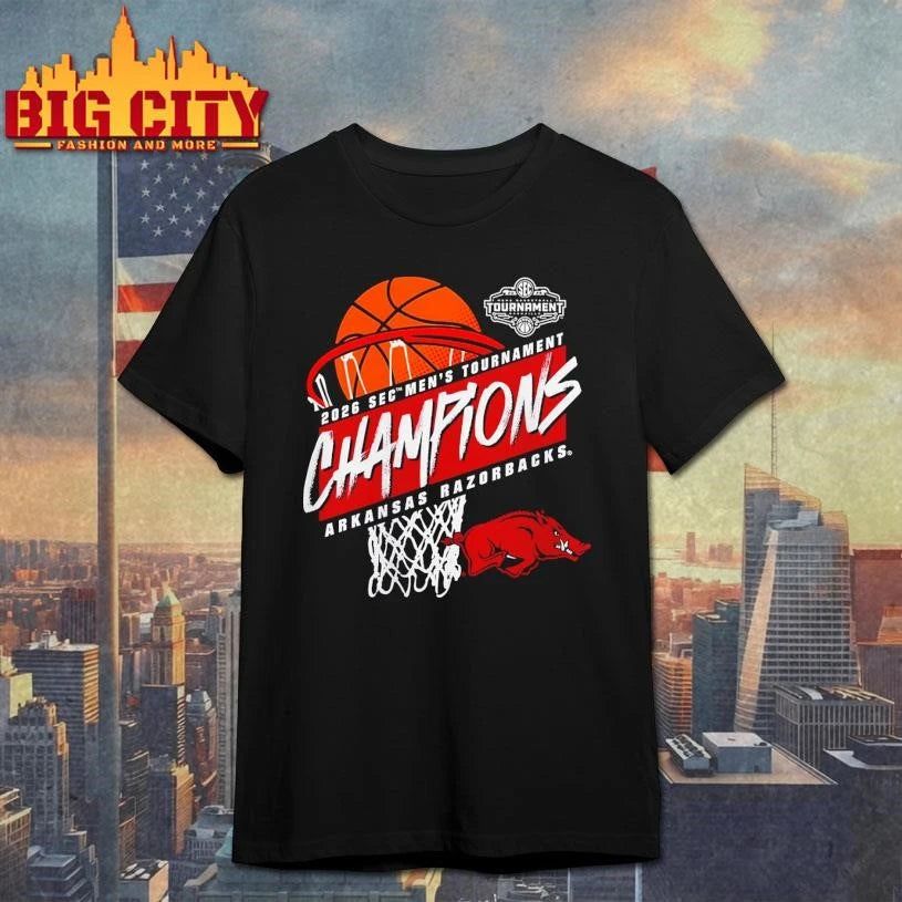 Arkansas Razorbacks 2026 SEC Men’s Basketball Tournament Champions Shirt