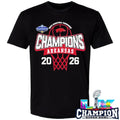 Arkansas Razorbacks 2026 Sec Men’s Basketball Tournament Champions Logo Mascot Shirt