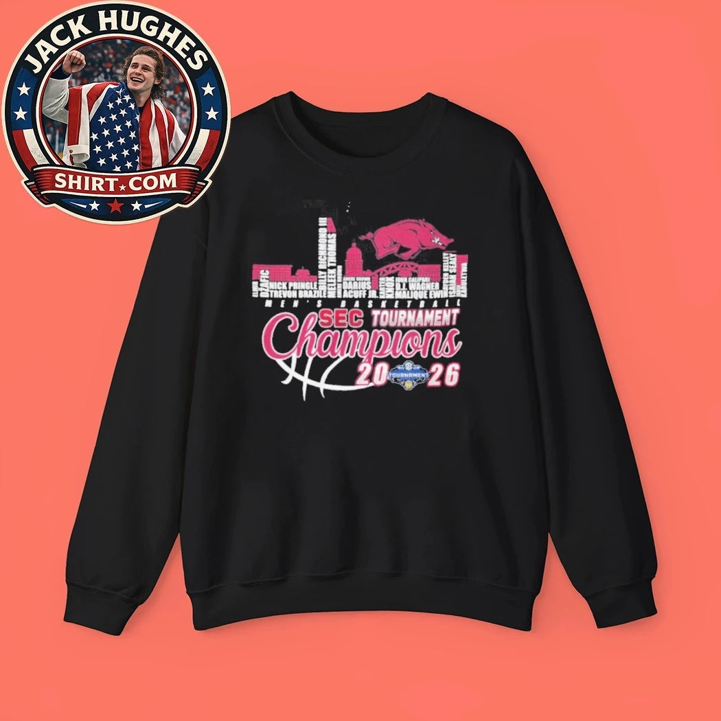 Arkansas Razorbacks 2026 Sec Tournament Basketball Champions Shirt