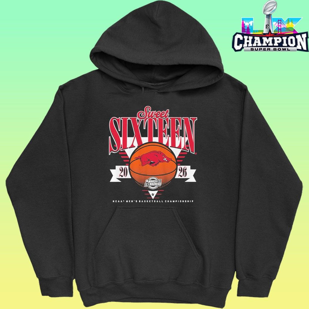 Arkansas Razorbacks 2026 Sweet Sixteen Ncaa Men’s Basketball Championship Shirt