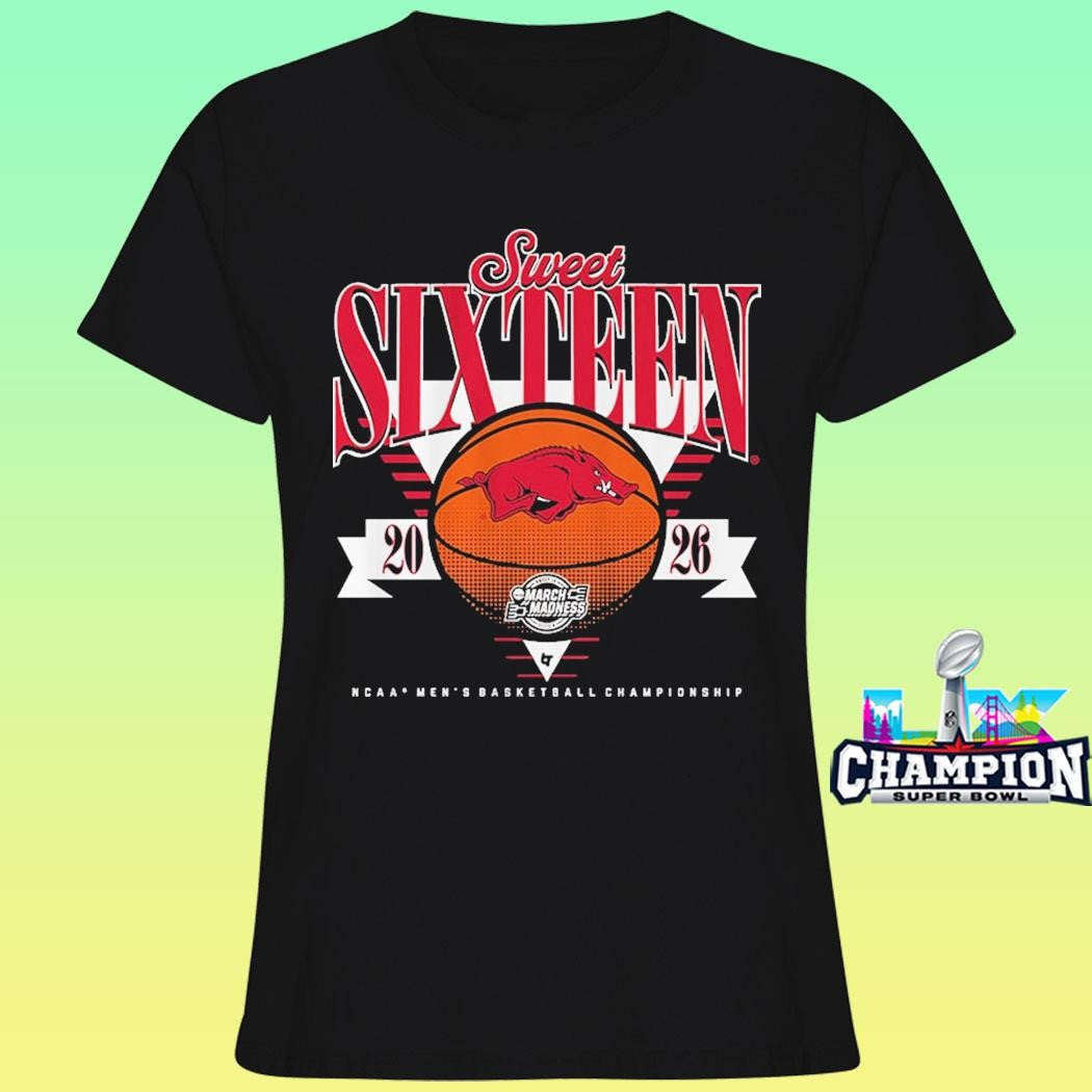 Arkansas Razorbacks 2026 Sweet Sixteen Ncaa Men’s Basketball Championship Shirt