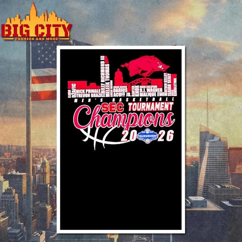 Arkansas Razorbacks ’26 SEC Men’s Basketball Tournament Champions Vintage Shirt