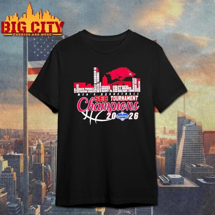 Arkansas Razorbacks ’26 SEC Men’s Basketball Tournament Champions Vintage Shirt
