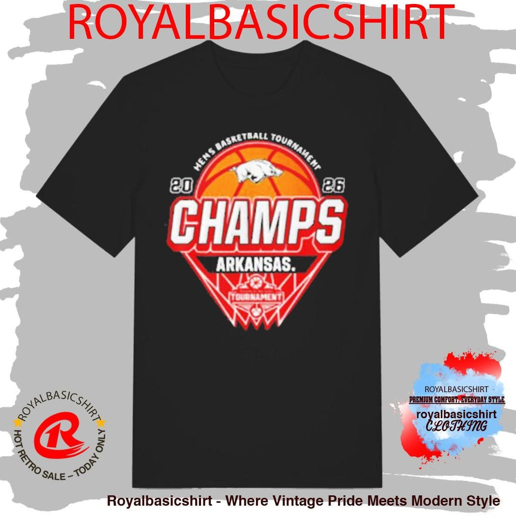 Arkansas Razorbacks Champions 2026 SEC Men’s Basketball Tournament 2026 Logo Shirt