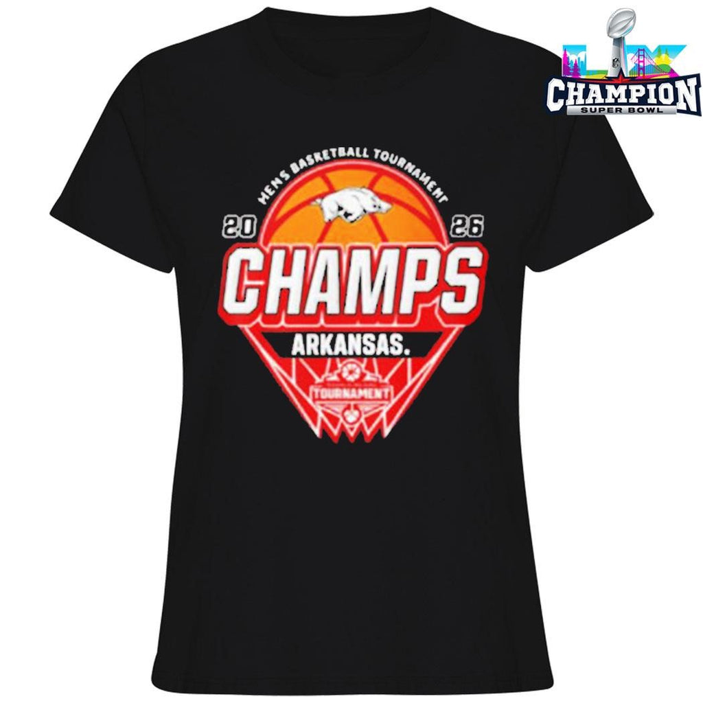 Arkansas Razorbacks Champions 2026 Sec Men’s Basketball Tournament 2026 Shirt