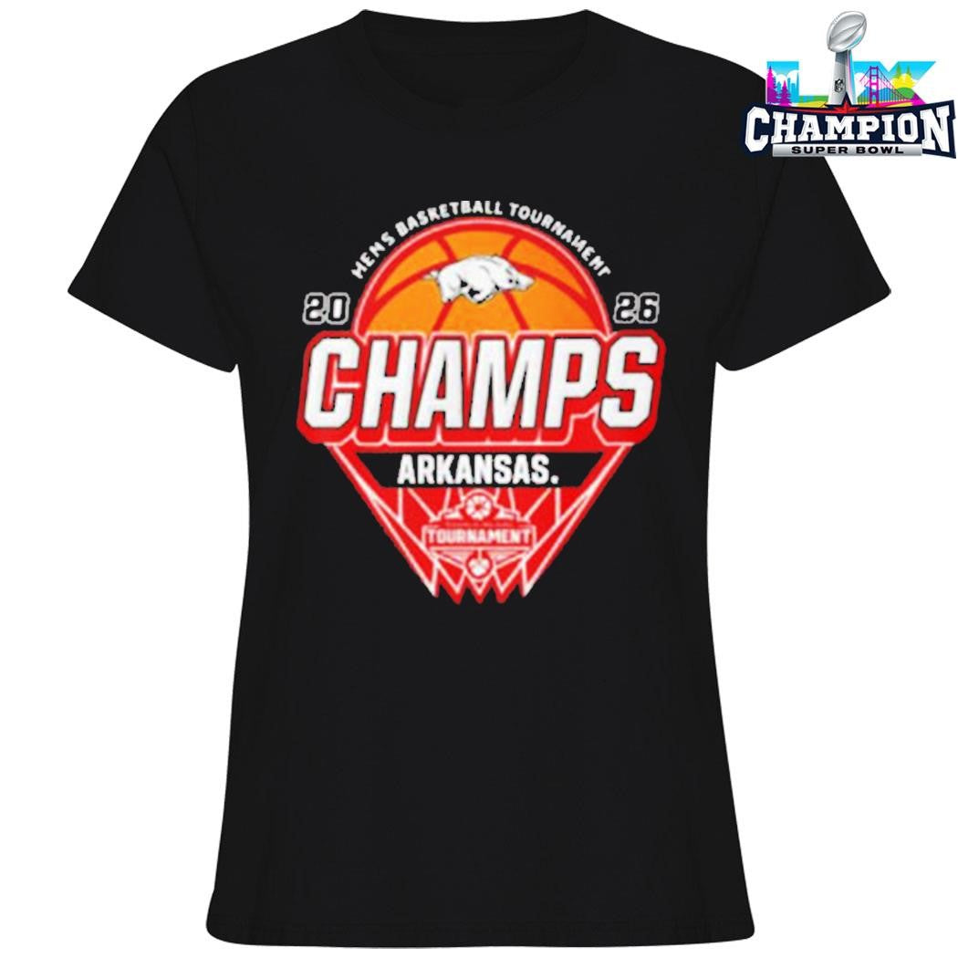 Arkansas Razorbacks Champions 2026 Sec Men’s Basketball Tournament 2026 Shirt