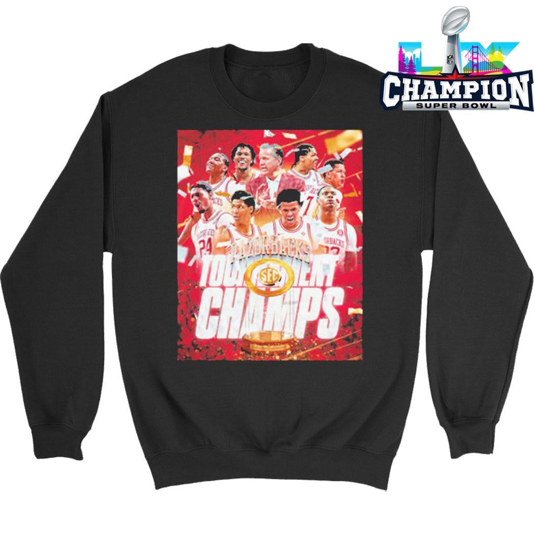 Arkansas Razorbacks Champions Men’s Basketball Sec Tournament 2026 Shirt