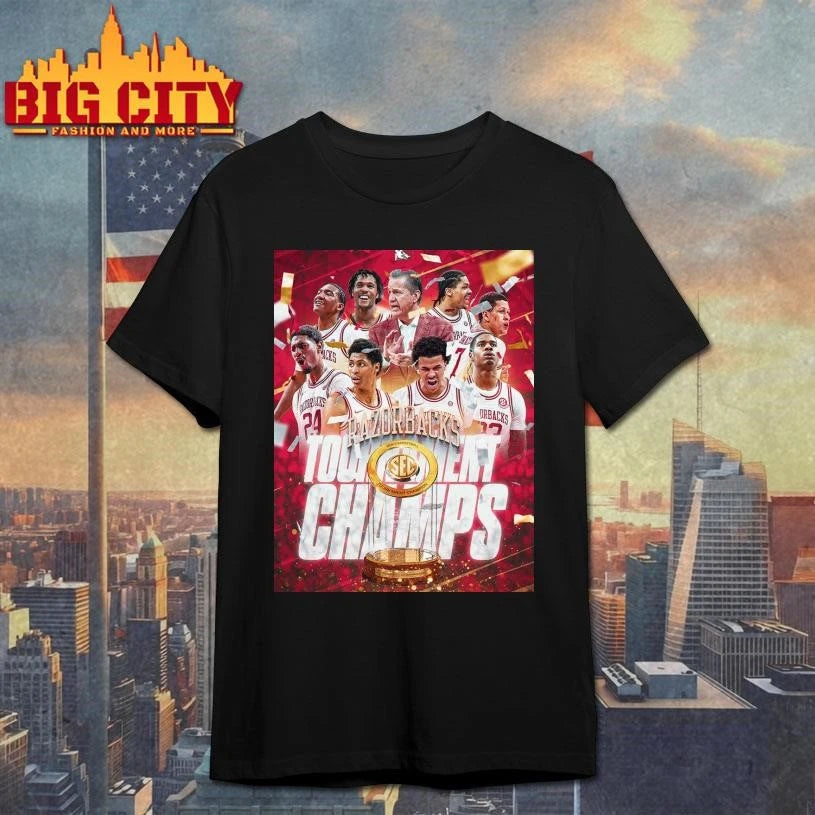 Arkansas Razorbacks Men’s Basketball 2026 SEC Tournament Champions Home Decor Poster Shirt