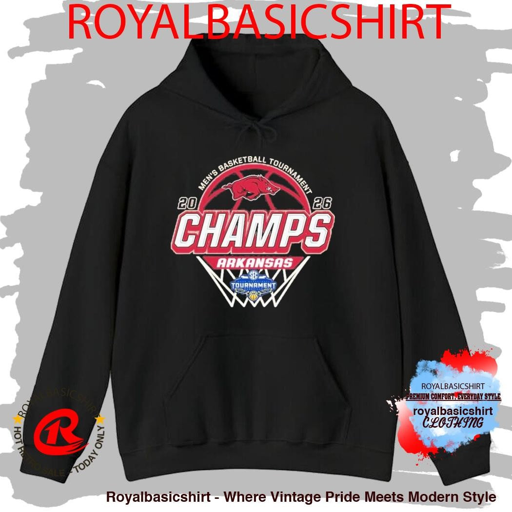 Arkansas Razorbacks Men’s Basketball 2026 SEC Tournament Champions Locker Room Cardinal Red T-Shirt