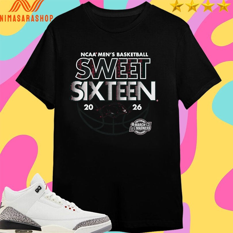 Arkansas Razorbacks NCAA Men’s Basketball Sweet Sixteen March Madness 2026 Shirts