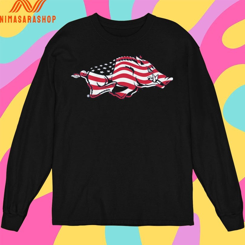 Arkansas Razorbacks Patriotic Marks Primary Logo Shirts