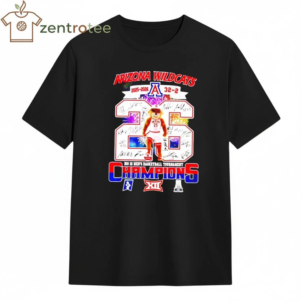 Arkansas Razorbacks SEC Men’s Basketball Tournament Champions 2026 32-2 signatures shirt