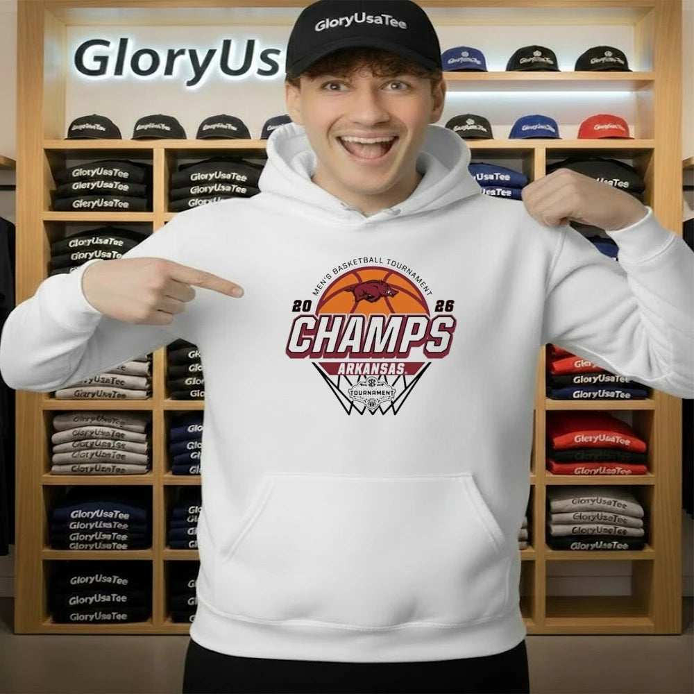 Arkansas Razorbacks White 2026 SEC Men’s Basketball Tournament Champions Shirt