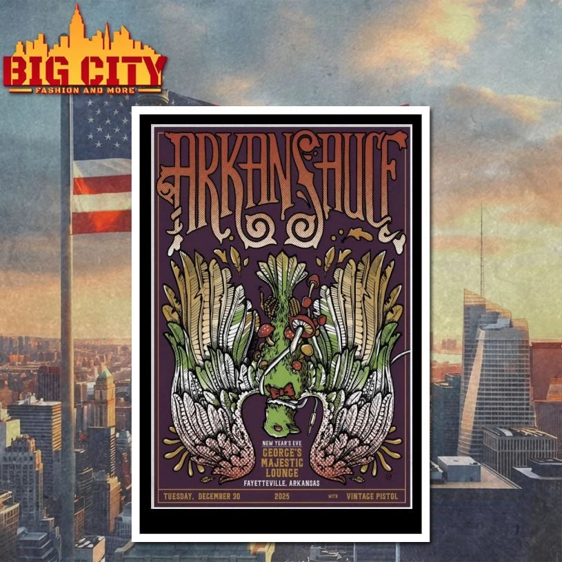 Arkansauce NYE Show In Fayetteville AR On Dec 30 2025 Poster shirt