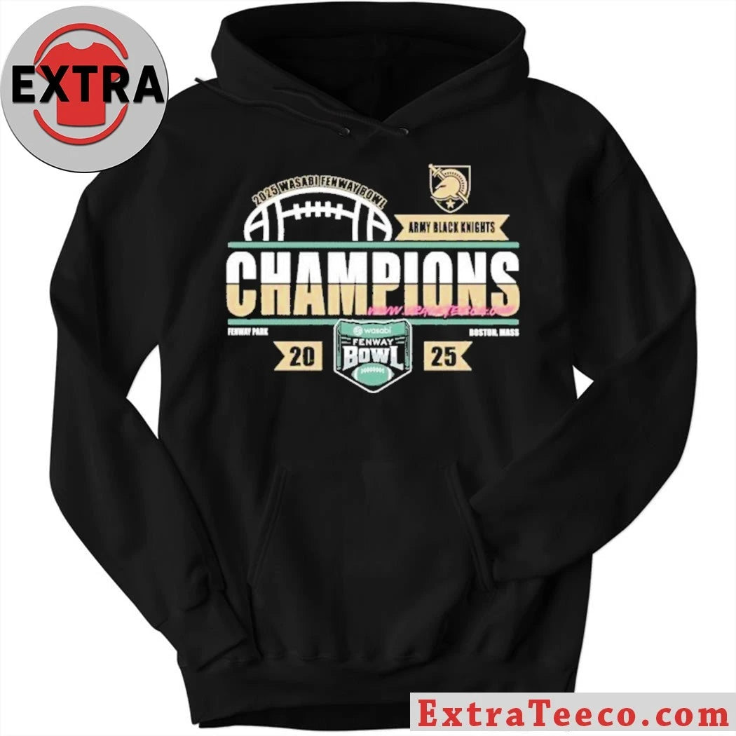 Army Black Knights Football 2025 Wasabi Fenway Bowl Champions Logo T-Shirt