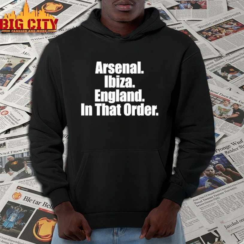 Arsenal Ibiza England In That Order shirt