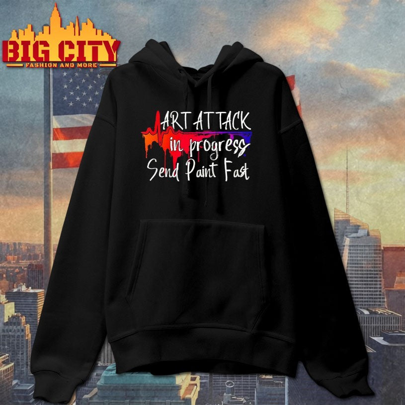 Artist Saying Art Attack in Progress Send Paint Fast Shirt