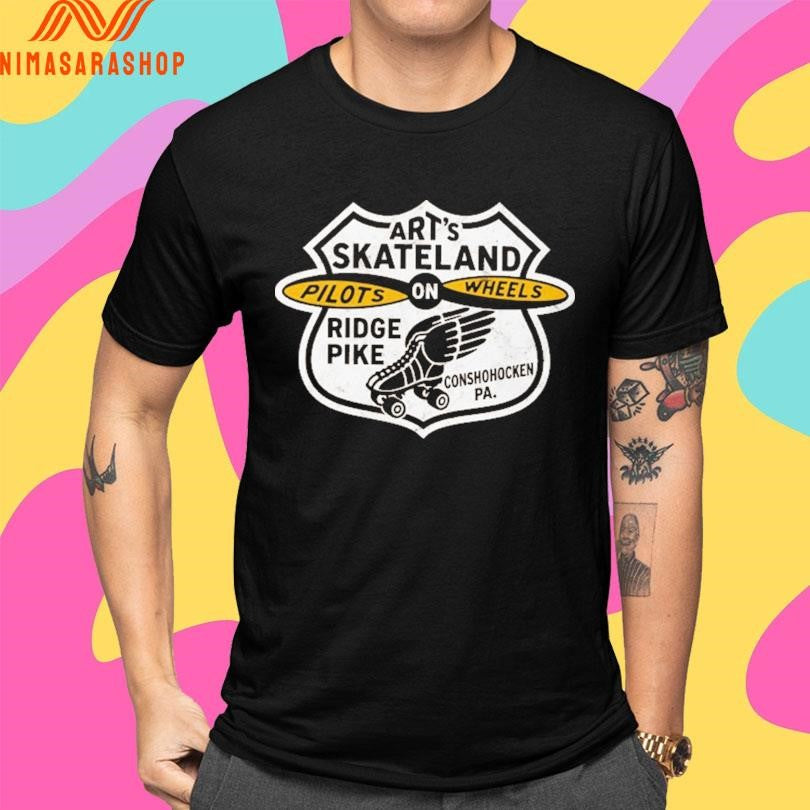 Art’s Skateland Pilots On Wheels Ridge Pike Conshohocken Pa Shirts