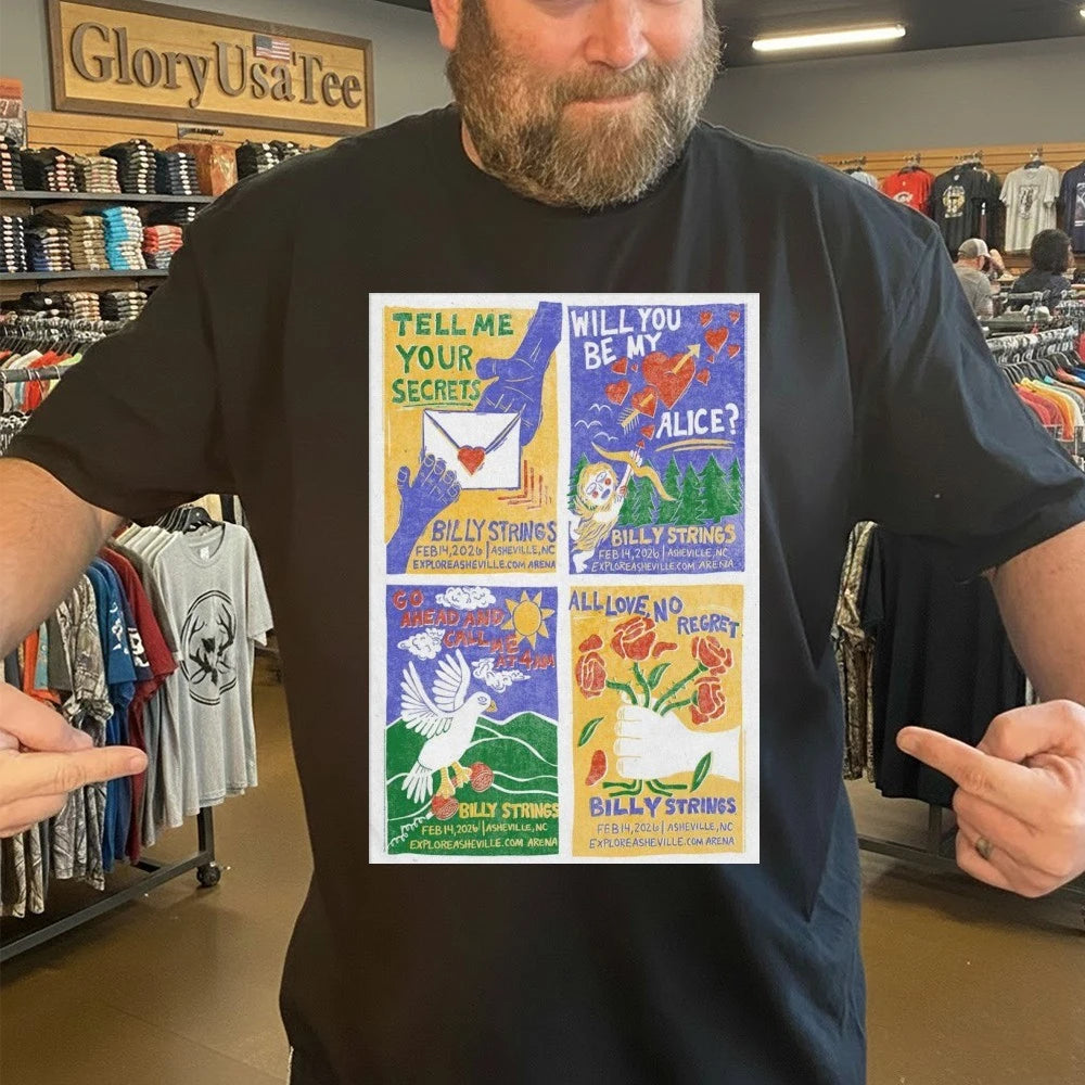 Asheville Show Billy Strings 14.2.2026 Poster Shirt