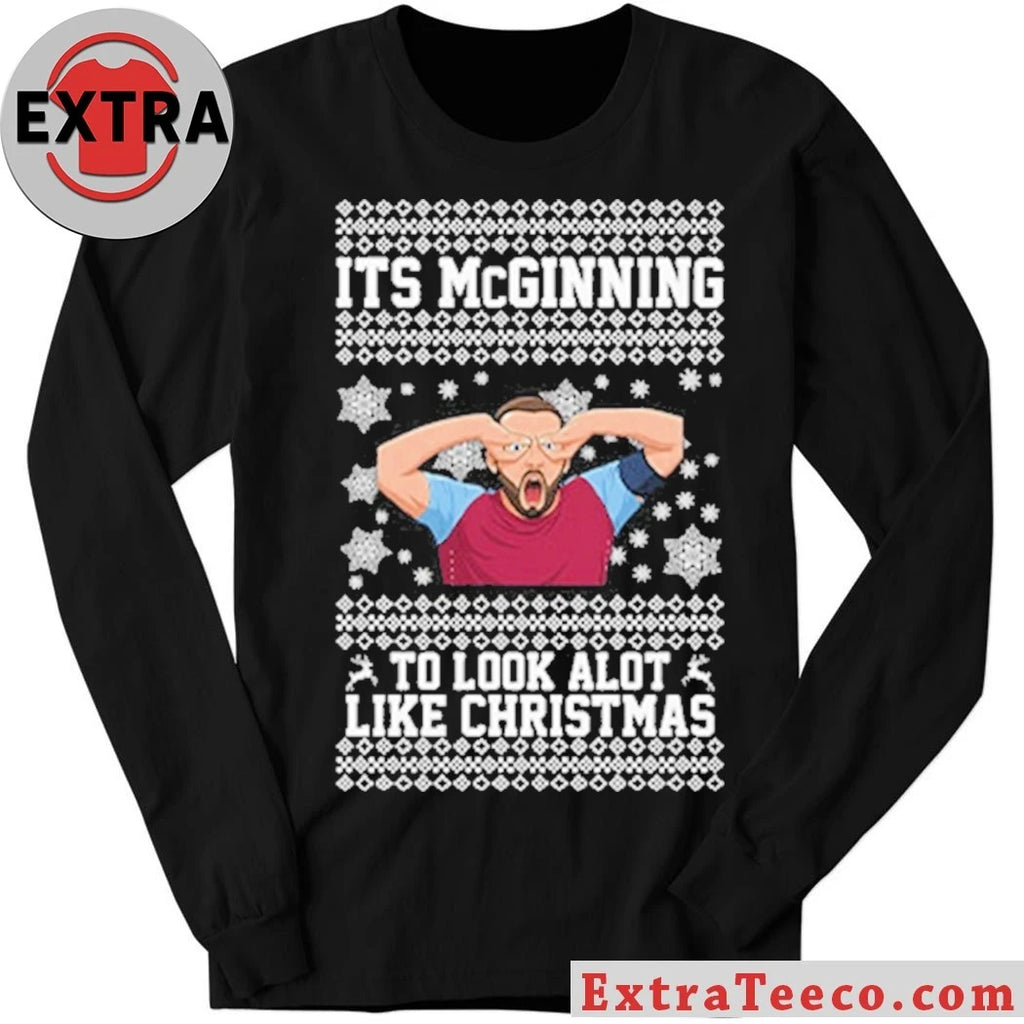 Aston Villa’s John McGinn Its Mcginning To Look A Lot Like ugly Christmas sweater New T-Shirt