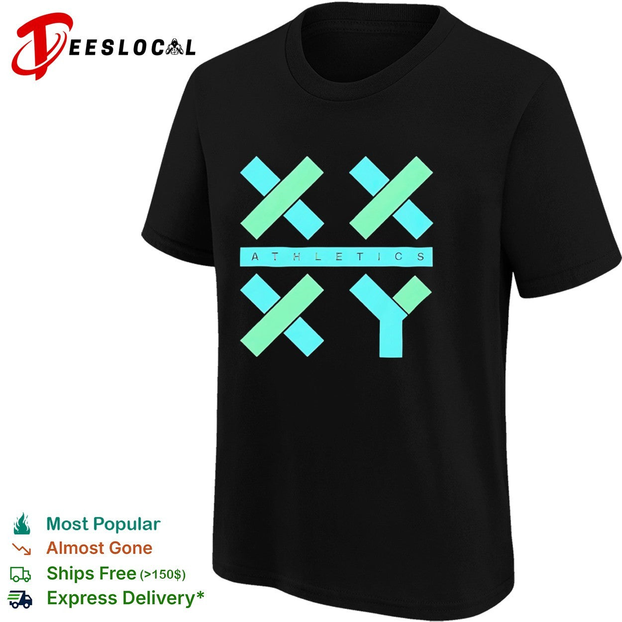 Athletics geometric shapes X Y shirt